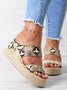 Beach vacation Straw Wedges Denim Sandals Jean Shoes