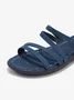 Denim Blue Straps Comfy Slide Sandals