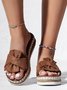 JFN  Women Casual Daily Comfy Bowknot Slip On Sandals