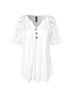 Loose Split Joint Lace Casual Blouse