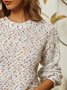 Wool/Knitting Ombre Crew Neck Sweater