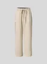 JFN Cotton Casual Plain Loose Pants