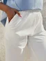 JFN Cotton & Linen Summer Casual Solid Pants