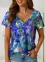 Regular Fit Floral Vacation Short Sleeve T-shirt