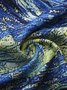 Mens Retro Van Gogh The Starry Night Lapel Loose Short Sleeve Funky Hawaiian Shirt