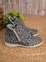 JFN Women Christmas Faux Leather Panel Zip Round Toe Fleece Soft Ankle Ankle Boots  