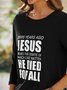 Crew Neck Regular Fit Cotton Blends T-shirt