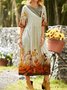 Casual Cross Neck Dress