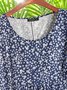 JFN Round Neck Floral Pocket Vacation Midi Dress