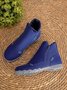 JFN Women Christmas Faux Leather Panel Zip Round Toe Fleece Soft Ankle Ankle Boots  