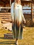 Regular Fit Ombre Cotton-Blend Dress
