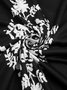 Vintage Mexican Flower Design Crew Neck Prom Dress