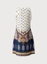 Tribal Printed Casual Sleeveless V-neck Mini Dresses