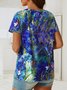 Regular Fit Floral Vacation Short Sleeve T-shirt