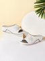 JFN 3D Floral Cutout Upper Vintage Bohemian Wedge Slippers