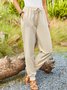 Solid Bamboo Casual Pants