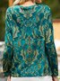 Damask Fit Stretch Top T-shirt