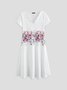 JFN Scallop Neck Floral Vacation  Midi Dress