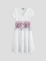 JFN Scallop Neck Floral Vacation  Midi Dress