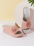 JFN 3D Floral Cutout Upper Vintage Bohemian Wedge Slippers