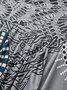 JFN V Neck Loose Ethnic Midi Dress