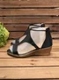 JFN  Women Casual Leather Comfy Wedge Sandals