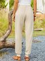 Solid Bamboo Casual Pants