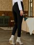 Cotton-Blend Casual Loose Leggings