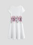 JFN Scallop Neck Floral Vacation  Midi Dress