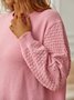 Crew Neck Knitted Sweater Pullover