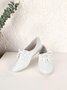 Solid Casual Simple Commuter Lace Up Flat Shoes