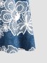 V Neck Casual Floral Long Sleeve Top