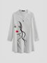 Loosen Casual People Shirt Collar Long sleeve women Dress