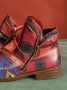 Ethnic Chunky Heel Zip Short Boots