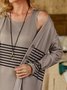 Plain Crew Neck Regular Fit Two-Piece Set