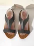 Women's Comfy Orthotic Sandals Women's Arch Support Flat Sandals Orthopedic Sandals JFN Women Retro Solid Color Casual Simple Velcro Strappy Sandals