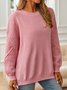 Crew Neck Knitted Sweater Pullover