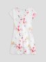 Women's A Line Dress Midi Dress Half Sleeve Floral Ruched Print Spring Summer V Neck Casual Modern