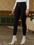 JFN Casual Plain Autumn Natural Tight Long Medium Elastic Leggings