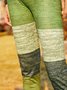 Color Block Casual Regular Fit Leggings