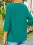 V Neck Loose Casual Top