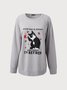 JFN Black Cat What Day Is Today Who Care Sweatshirt