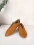 Vintage Casual V-Buckle Flat Shoes