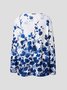 JFN V Neck Floral Casual Top