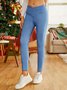 Tight Plain Denim Leggings