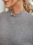 Long Sleeve Turtleneck Knitted Basic Sweater