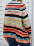 JFN Colorful Stripes Pocket Design Cardigan