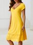 Casual Regular Fit Short Sleeve Knit Dress