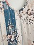 JFN Floral Casual Vacation Regular Fit V Neck Knit Tank & Cami