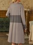 Plain Crew Neck Regular Fit Two-Piece Set